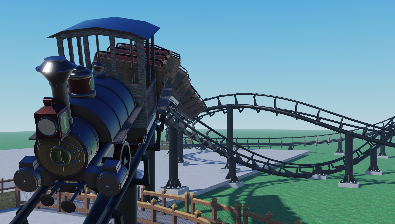 Mine Train Rollercoaster Banner